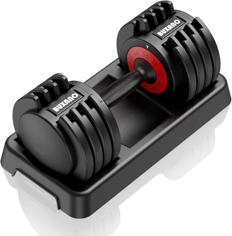 Photo 1 of ***USED - LIKELY MISSING PARTS - UNABLE TO VERIFY FUNCTIONALITY***
Adjustable Dumbbell 55LB 5 In 1 Single Dumbbell for Multiweight Options with Anti-Slip Metal Handle Adjust Weight Suitable for Ideal for Home Gym Workouts