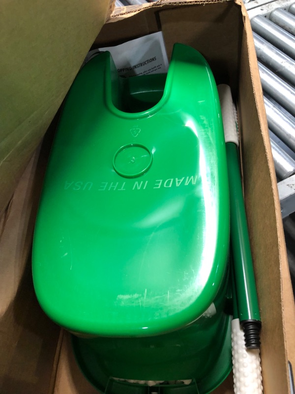 Photo 2 of ***USED - LIKELY MISSING PARTS - UNABLE TO VERIFY FUNCTIONALITY***
Libman Tornado Spin Mop System - Mop and Bucket with Wringer Set for Floor Cleaning - 2 Total Mop Heads Included, Green Spin Mop Plus 1 Refill