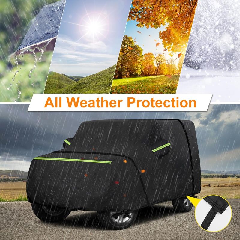 Photo 1 of 














































QUNSUNUS 6 Layer Car Cover for Mercedes Benz G-Class 500 550 650 2004-2024 Waterproof All Weather 210D Windproof for Wagon Car Cover Hail Protection with Zipper















































