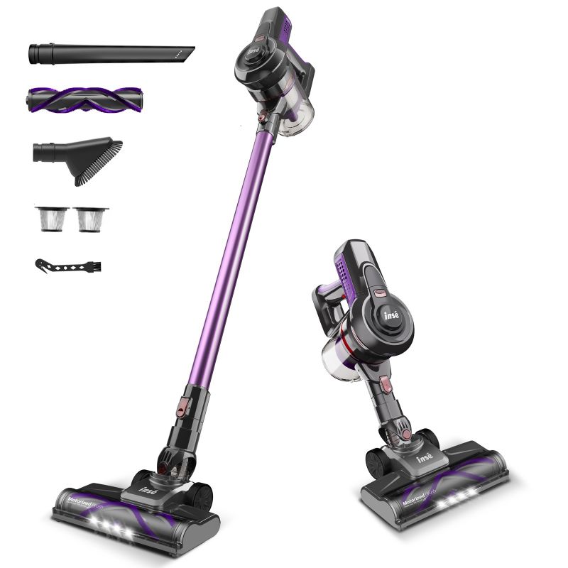 Photo 1 of INSE Cordless Vacuum Cleaner,6 in 1 Powerful Stick Handheld Vacuum with 2200mAh Rechargeable Battery,20Kpa Vacuum Cleaner,45min Runtime,Lightweight Cordless Stick Vacuum for Hard Floor Carpet Pet Hair