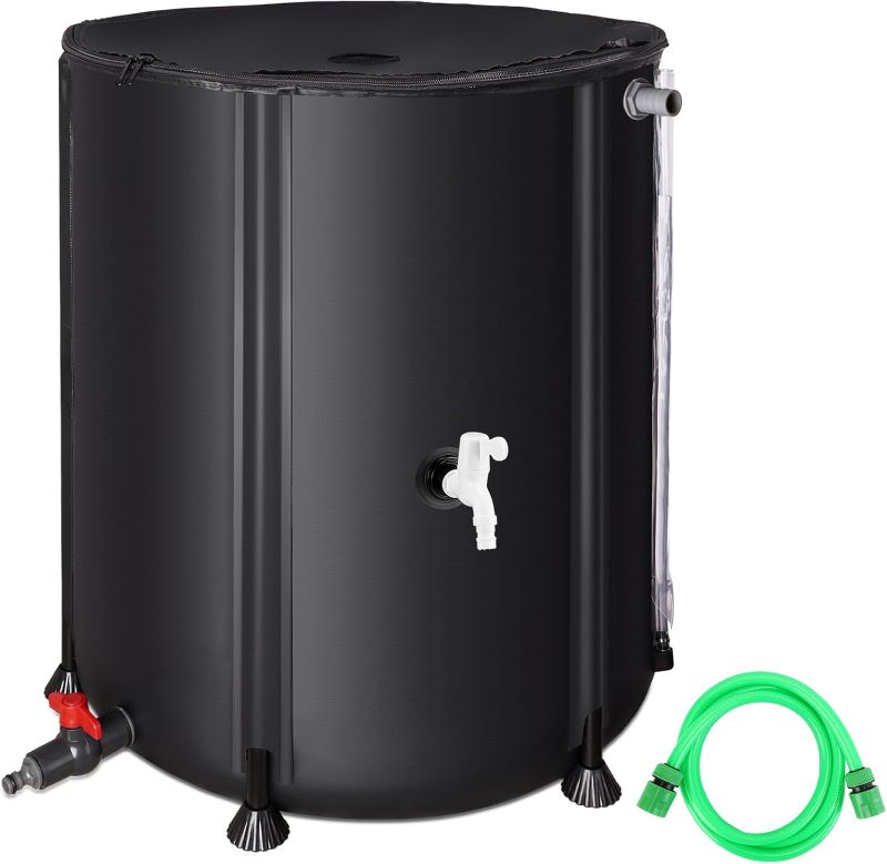 Photo 1 of 
Rain Barrel Water Collection System Anti-Collapse - 53 Gallon Portable Water Storage Tank,Rainwater Collect System Downspout, Water Catcher Container with