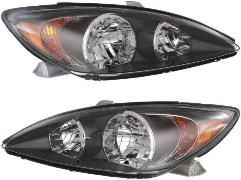 Photo 1 of (READ FULL POST) For Toyota Camry 2002-2004 Headlight Assembly SE Model Black Pair Driver and Passenger Side DOT Certified TO2502138 TO2503138
