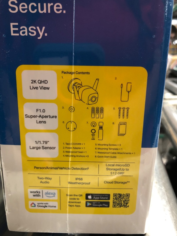 Photo 2 of TP-Link ColorPro Wi-Fi Outdoor Camera | Plug-in | Daylight Clarity at Night | 2K QHD | Person/Pet/Vehicle Detection | Local/Cloud Storage | 127° FOV | Built-in Siren | Works w/Alexa & Google Home 2K w/ ColorPro Night Vision