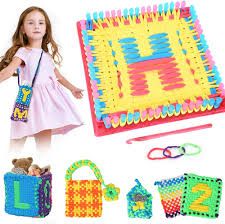 Photo 1 of Coplus Weaving Loom Kit Make Your Own Potholder 240 Loops 8 Colors Arts and Crafts Kit for Girls 6-8-12, Knitting Crochet Numbers Alphabet ABC 7 9 10 11 12 Girl Birthday Gift Ideas Christmas