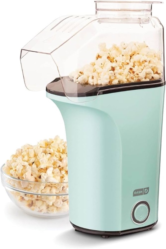 Photo 1 of *****NONREFUNDABLE/ PARTS ONLY****PLASTIC LID SHOOT, CAP AND MANUAL ONLY
DASH Hot Air Popcorn Popper Maker with Measuring Cup to Portion Popping Corn Kernels + Melt Butter, 16 Cups - Aqua