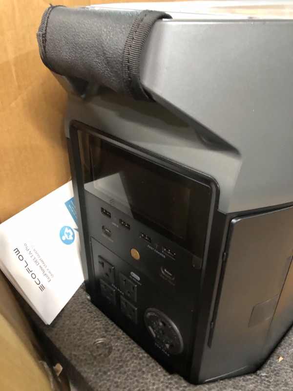 Photo 7 of ***USED - UNABLE TO TEST - SEE COMMENTS***
EF ECOFLOW Portable Power Station 3600Wh DELTA Pro, 120V AC Outlets x 5, 3600W, 2.7H Fast Charge, Lifepo4 Power Station, Solar Generator for Home Use, Power Outage, Camping, RV, Emergencies