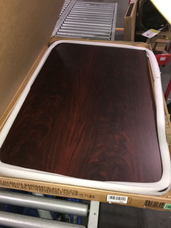 Photo 3 of (READ FULL POST) Flash Furniture Glenbrook 30'' x 60'' Rectangular Table Top with Black or Mahogany Reversible Laminate Top Black/Mahogany 30"W x 60"L Reversible Laminate