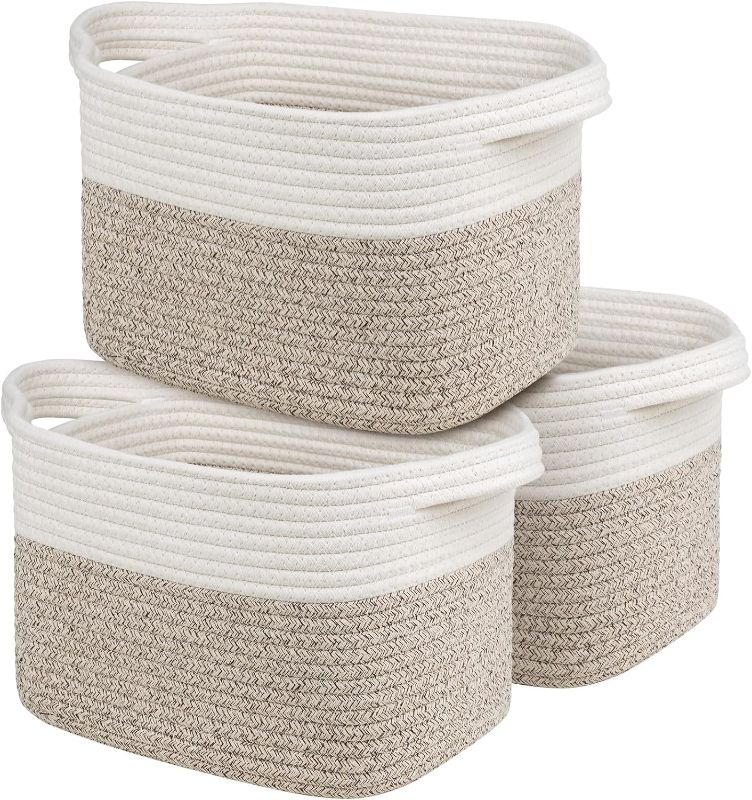 Photo 1 of  3 Pack Cotton Rope Baskets