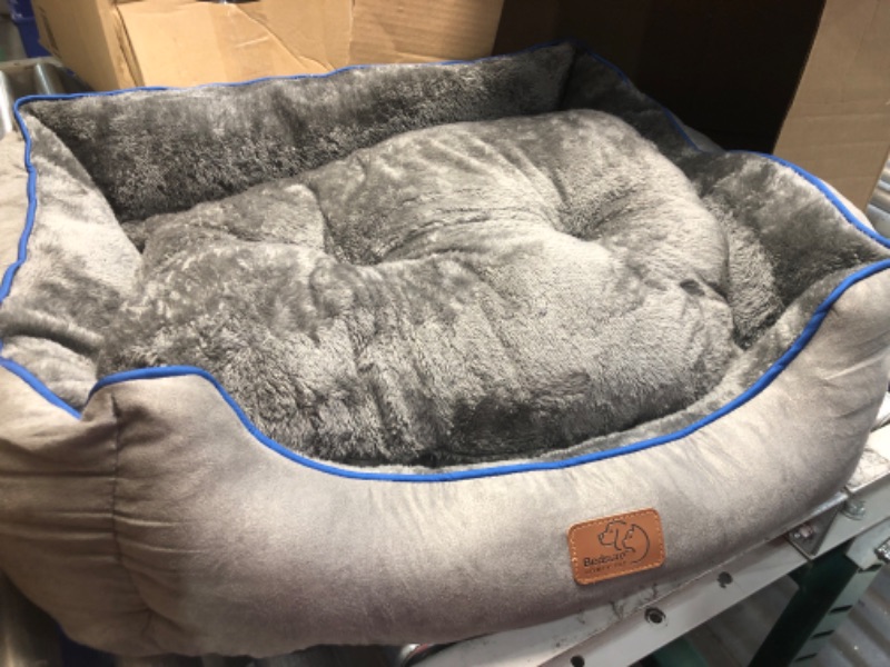 Photo 2 of (similar to stock photo) 
Bedsure Washable Dog Bed for Medium Dogs - Waterproof All-Season Foam Puppy Beds, Orthopedic Rectangle Cuddle Indoor Cat Beds with Removable Zipper Cover,