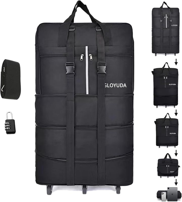 Photo 1 of (similar to stock photo)

Expandable Foldable Luggage, 36'' Suitcase With Spinner Wheels, Rolling Duffel Travel Bag, Large Capacity Collapsible Luggage, With 1 Combination Lock and 2 Fixing Straps, 1 Shoulder Strap--BLUE