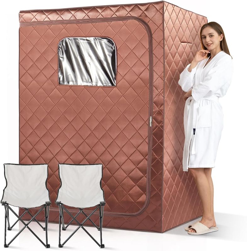 Photo 1 of (similar to stock photo) 
TaTalife Portable Far Infrared Sauna, Oversize 2 Person Sauna, Home Sauna Kit, Full Size Two Person Large Space Spa, with Portable Upgrade Chair (47.28" x 35.46" x 63.04") Double Far infrared Sauna