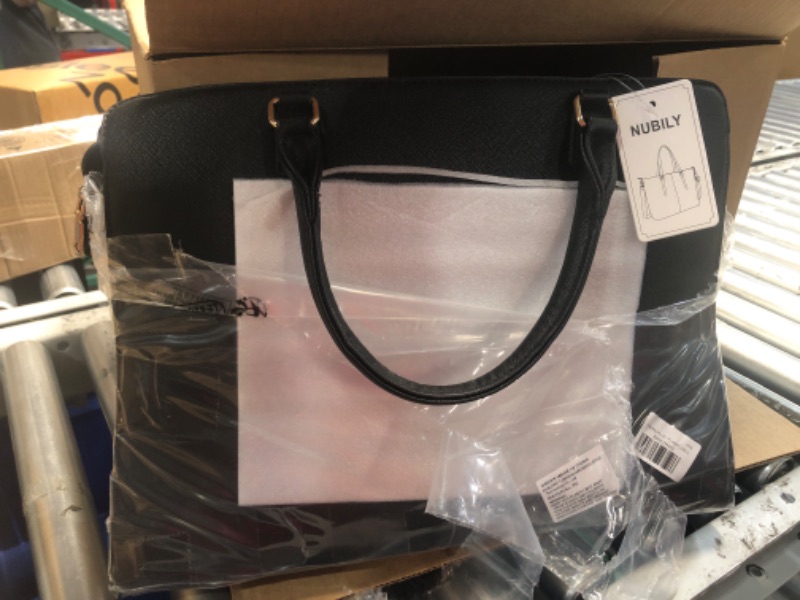 Photo 1 of (similar to stock photo) 
NUBILY Laptop Bag for Women 15.6 inch Laptop Tote Bag Waterproof Leather Computer Briefcase Professional Business Office Work Bag with Makeup Bag, Black