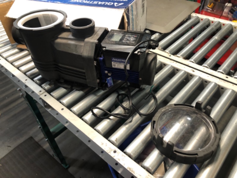 Photo 9 of ***USED - MISSING NUMEROUS PARTS, INCLUDING ADAPTER/THREAD RINGS - SEE PICTURES - UNABLE TO TEST***
AQUASTRONG 2 HP Variable Speed Pool Pump for In/Above Ground Pool, 220V, 10566GPH, Energy Efficient, High Flow, Powerful Self Primming Swimming Pool Pumps 