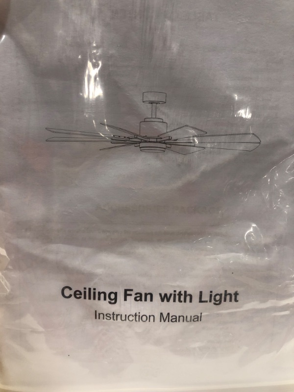 Photo 3 of ***USED - LIKELY MISSING PARTS - UNABLE TO VERIFY FUNCITONALITY***
WINGBO 60" DC Ceiling Fan with Lights and Remote Control, Brushed Nickel Ceiling Fan, 8 Plywood Blades, 6-Speed Reversible DC Motor, Modern Ceiling Fan Indoor for Kitchen Bedroom Living Ro