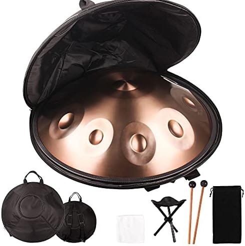 Photo 1 of (similar to stock photo) 
Handpan 22 inch D Minor Kurd Handpan 9 Notes Handpan Drum Instrument for Professional Performance, 440HZ Sound Handpan Drums for Adults