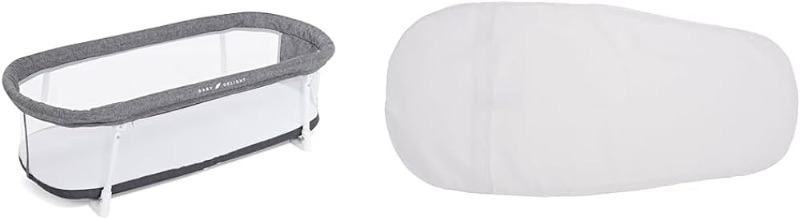 Photo 1 of Baby Delight Snuggle Nest Bassinet, Portable Baby Bed, for Infants 0 – 5 Months, Charcoal Tweed & Snuggle Nest Surround Sheets | Use with Previous Model Snuggle Nests