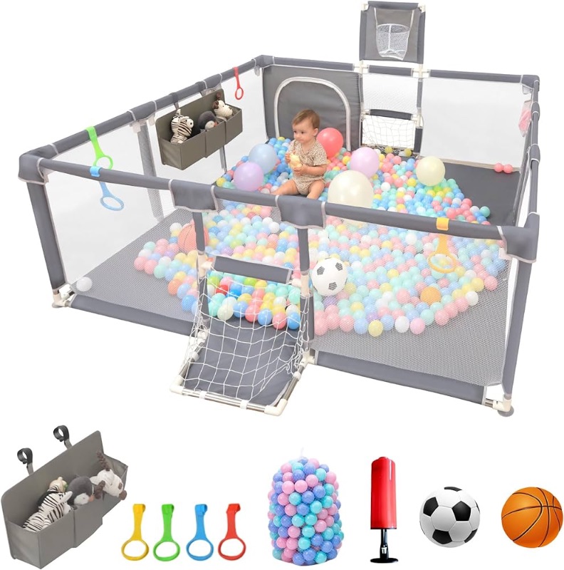 Photo 1 of YVDRG Store
4.0 4.0 out of 5 stars 86
Baby Playpen,73"X71" Playpen for Babies and Toddlers,Baby Fence Play Area,Safety Indoor&Outdoor Large Playpen with Ocean Balls
