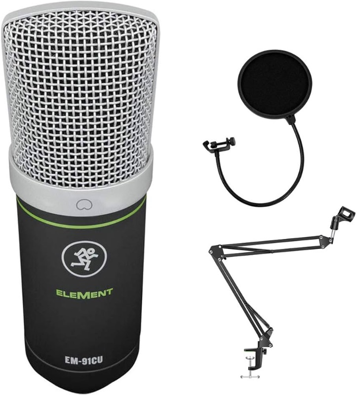 Photo 1 of Mackie EM-Series, Large Diaphragm USB Condenser Microphone with Headphone Output and Mute (EM-91CU+)