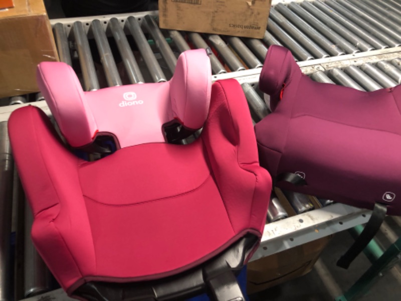 Photo 3 of Diono Cambria 2 XL 2022, Dual Latch Connectors, 2-in-1 Belt Positioning Booster Seat, High-Back to Backless Booster with Space and Room to Grow, 8 Years 1 Booster Seat, Pink NEW! Pink