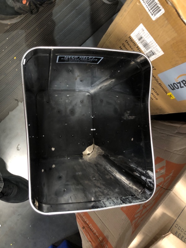 Photo 4 of **NON REFUNDABLE ITEM***(FOR PARTS ONLY)
13 Gal. Stainless Steel Square Extra-Wide Lid Opening Motion Sensing Touchless Trash Can
