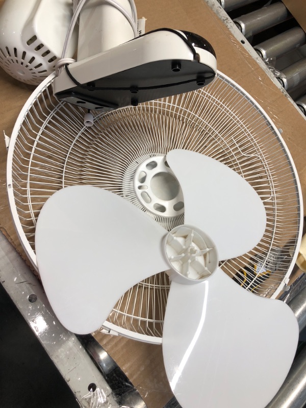 Photo 3 of **NON REFUNDABLE ITEM**(FOR PARTS ONLY)
Simple Deluxe Digital Household Wall Mount Fans 16 Inch Adjustable Tilt, 90 Degree, 3 Speed Settings, 1-Pack, White