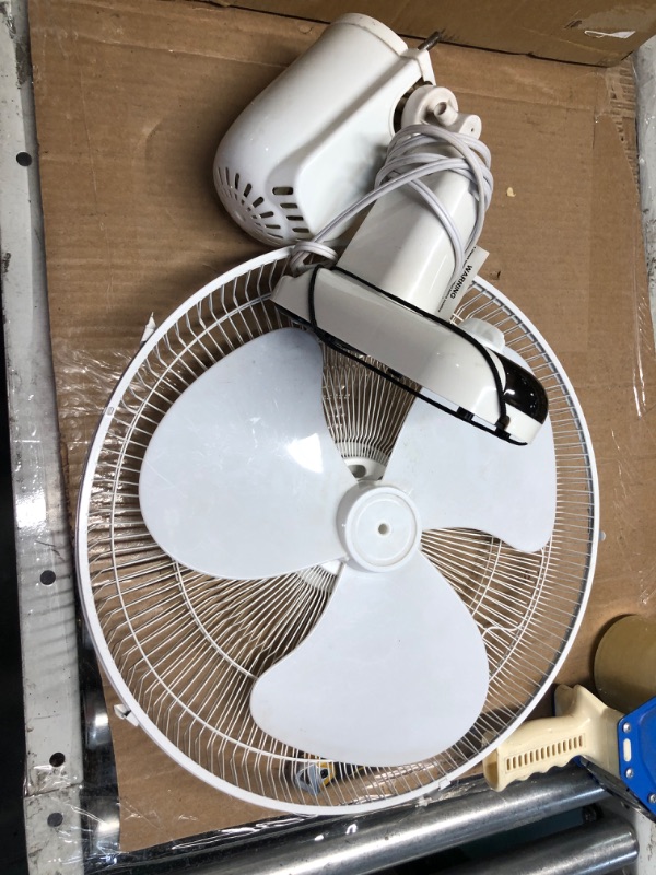 Photo 2 of **NON REFUNDABLE ITEM**(FOR PARTS ONLY)
Simple Deluxe Digital Household Wall Mount Fans 16 Inch Adjustable Tilt, 90 Degree, 3 Speed Settings, 1-Pack, White