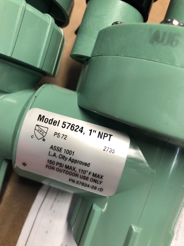 Photo 1 of **NON REFUNDABLE ITEM**(FOR PARTS ONLY)
Orbit Anti-Siphon Valve 1 in. 150 psi