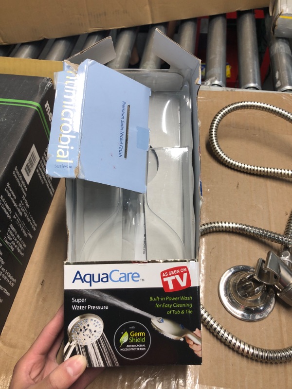 Photo 3 of **NON REFUNDABLE ITEM**(FOR PARTS ONLY)
AquaCare High-pressure 8-Setting Luxury Handheld Shower Head in Brushed Nickel - Each 1649