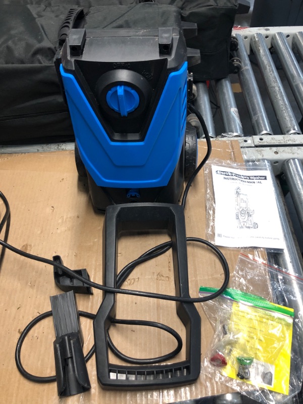 Photo 2 of **NON REFUNDABLE ITEM**(FOR PARTS ONLY)
Electric Pressure Washer, 4200PSI Max 3.0GPM Power Washer Electric Powered with 20FT Hose, 4 Nozzles, Foam Cannon, High Pressure Cleaner Machine for Cars, Patios, Driveways, Fences, Blue