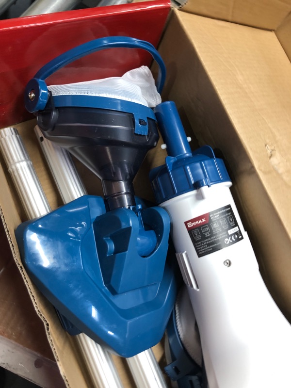 Photo 5 of **NON REFUNDABLE ITEM**(FOR PARTS ONLY)
Enhulk Pool Vacuum for Above Ground Pool with a Telescopic Pole, Running time up to 1H, Handheld Rechargeable Pool Cleaner with Powerful Suction up to 15.8 gallons/min, Ideal for Leaves, Debris