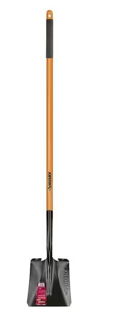 Photo 1 of 47 in. L Wood Handle Carbon Steel Transfer Shovel with Grip
