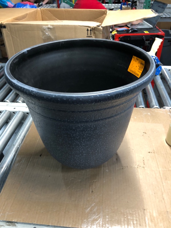 Photo 1 of **READ NOTES**(MISSING LEG)
Westpoint 16 in. Dia Grey Composite Urn Planter with Pedestal
