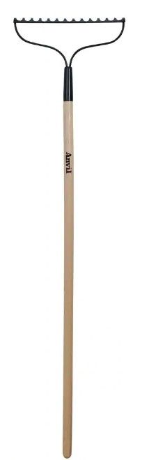 Photo 1 of 51 in. Wood Handle Steel 14-Tine Bow Rake
