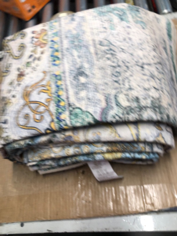 Photo 1 of ***USED - DIRTY***
BESTSWEETIE 8x10 Area Rugs for Living Room Area Rug 8x10 Living Room Washable Rugs 8x10 Vintage Rug Area Rug for Bedroom Living Room Dinning Room No Pile Non Slip Green/Teal/Multi Green/Teal/Multi 8x10
