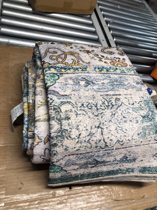 Photo 1 of ***USED - DIRTY***
BESTSWEETIE 8x10 Area Rugs for Living Room Area Rug 8x10 Living Room Washable Rugs 8x10 Vintage Rug Area Rug for Bedroom Living Room Dinning Room No Pile Non Slip Green/Teal/Multi Green/Teal/Multi 8x10