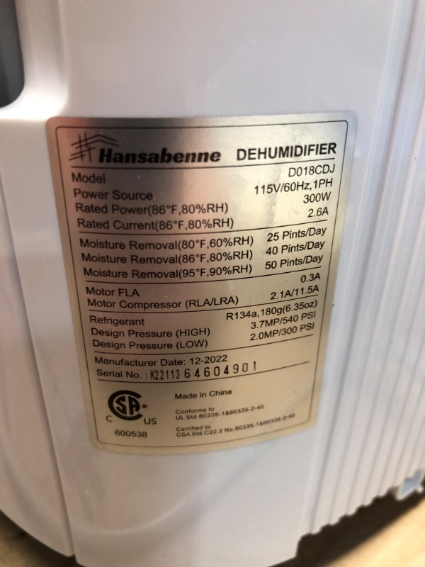 Photo 4 of 70-Pints Dehumidifier for Basements - 4500 Sq. Ft. Dehumidifier with Auto or Manual Drainage - Compact Dehumidifier with Intelligent Humidity Control | Auto Defrost | Dry Clothes for Home