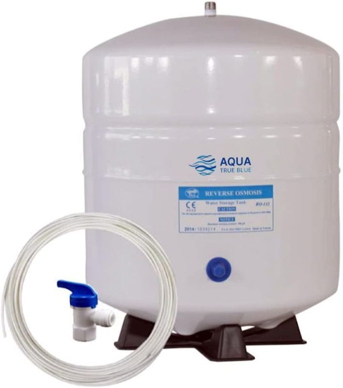 Photo 1 of AQUA TRUE BLUE Reverse Osmosis Water Storage Pressure Tank 4.5 Gallon (3.2 Gal Capacity) Plus Tank Valve/Tubing
