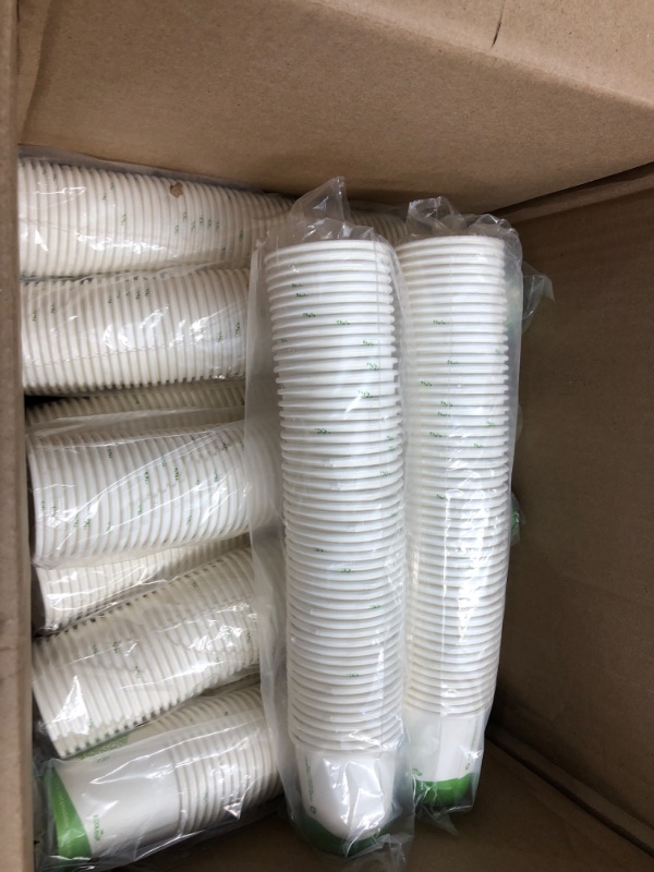 Photo 2 of [600 Pack] Paper Cups, 3oz Disposable Bathroom Cups, Mouthwash Cups, Cold Disposable Drinking Cup for Party, Picnic, BBQ, Travel, and Event, Green Floral
