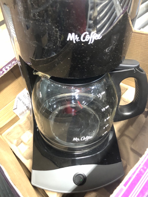 Photo 4 of ***USED - POWERS ON - UNABLE TO TEST FURTHER***
Mr. Coffee SK13 12-Cup Coffeemaker, Black