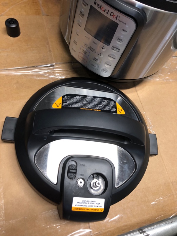 Photo 7 of ***USED - DAMAGED - DENTED - SEE PICTURES***
Instant Pot Duo Plus 9-in-1 Electric Pressure Cooker, Slow Cooker, Rice Cooker, Steamer, Sauté, Yogurt Maker, Warmer & Sterilizer, Includes App With Over 800 Recipes, Stainless Steel, 6 Quart 6QT