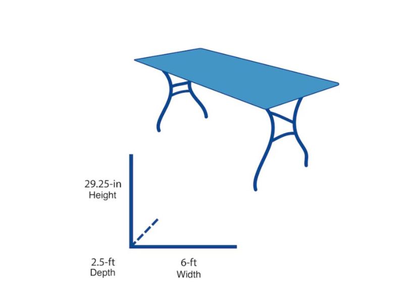 Photo 6 of (READ FULL POST) Cosco 2.5-ft x 6-ft Indoor or Outdoor Rectangle Resin Black Folding Banquet Table (8-Person)
