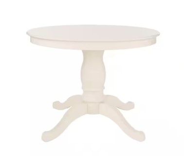 Photo 1 of **NON REFUNDABLE ITEM**(FOR PARTS ONLY)
Ivory Wood Round Dining Table for 4 (41.7 in. L x 29 in. H)
