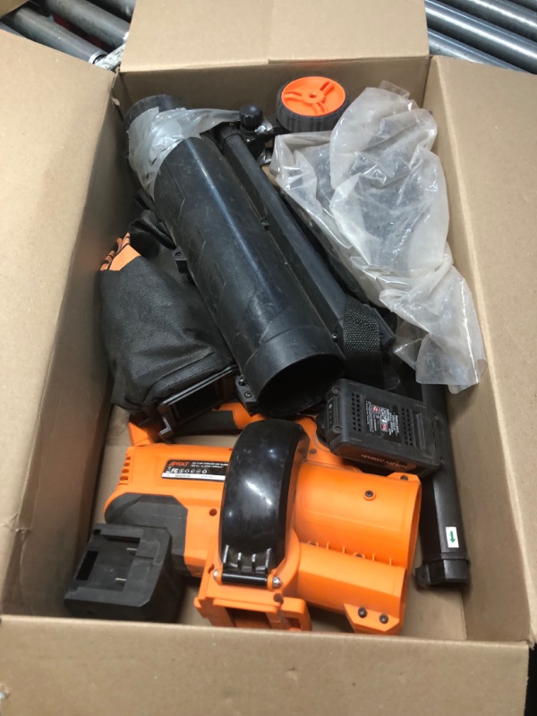 Photo 4 of **FOR PARTS/READ NOTES (NON REFUNDABLE)**
Worx WG509 TRIVAC 12 Amp 3-in-1 Electric Leaf Blower/Leaf Vacuum/Mulcher, Metal Impeller for Fine Mulching w/ Debris Collection Bag Blower