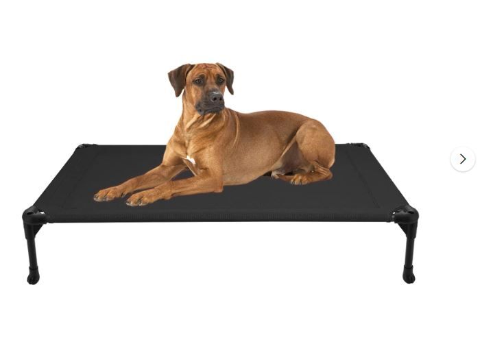 Photo 1 of (NON-REFUNDABLE) Veehoo Cooling Elevated Dog Bed, Portable Raised Pet Cot with Washable & Breathable Mesh, No-Slip Feet Durable Dog Cots Bed for Indoor & Outdoor Use, Large, CWC1803-L 42.0"L x 30.0"W x 7.0"Th Beige Coffee