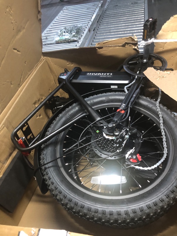 Photo 3 of (MISSING PARTS/ SEE NOTES) 
Electric Bike, 20" Fat Tire Step-Thru Electric Bicycle, 900W Peak Motor 45 Miles 20MPH Top Speed, Dual Suspension & 7-Speed Folding Ebike for Adults with Rear Rack
