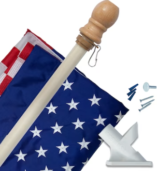 Photo 1 of [READ NOTES]
Valley Forge Flag 3-ft W x 5-ft H Patriotic Embroidered House Flag Kit
