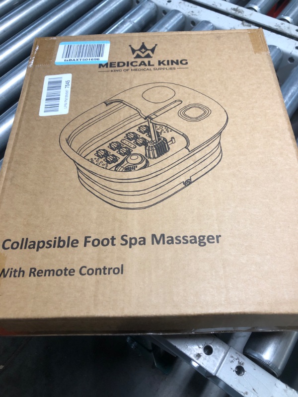 Photo 2 of Medical king Foot Spa with Heat and Massage and Jets Includes A Remote Control A Pumice Stone Collapsible Foot Spa Massager with Heat and Massage Bubbles and Vibration