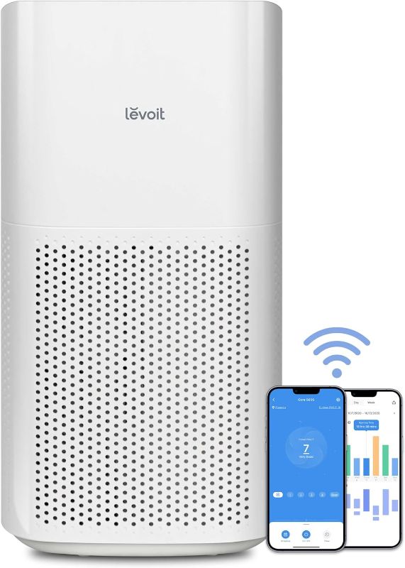 Photo 1 of ***USED - POWERS ON - UNABLE TO TEST FURTHER***
LEVOIT Air Purifiers for Home Large Room Up to 3175 Sq. Ft with Smart WiFi, PM2.5 Monitor, HEPA Sleep Mode, 3-in-1 Filter for Smoke, Pet Allergies, Dust and Odor, Alexa Control, Core 600S-P, White