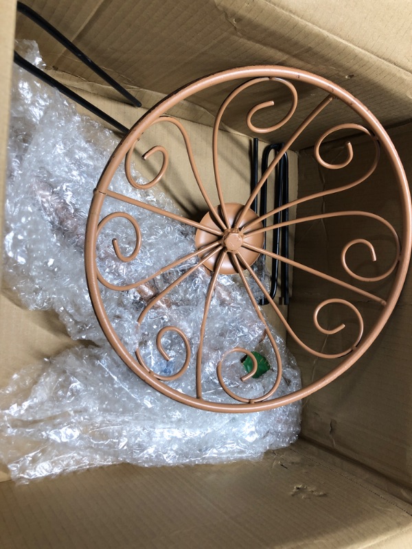 Photo 4 of (STOCK PHOTO FOR SAMPLE ONLY) - Best Choice Products 28in Pedestal Bird Bath, Vintage Outdoor Resin Accent Decoration w/Fleur-de-Lis Accents - Copper