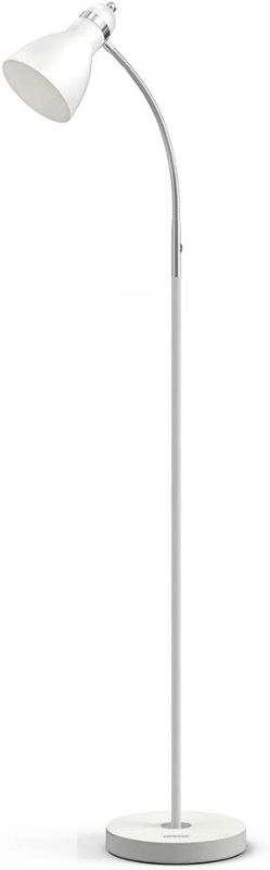 Photo 1 of (STOCK PHOTO FOR SAMPLE) - LEPOWER Floor Lamp, Metal Standing Lamp with Adjustable Gooseneck, Heavy Metal Base, Reading Pole Lamp for Office, White Floor Lamps for Bedroom, Living Room